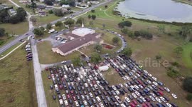Polk County Sheriff's Office spreads Thanksgiving joy and lines of cars with free turkey giveaway in Florida