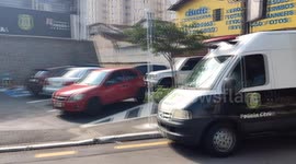 Police car spray-painted with Nazi swastika in Sao Paulo, Brazil