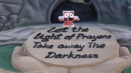 Sand sculptor prays to Lord Jagannath with beach art, to save workers in tunnel accident in Uttarakhand, India