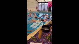Fluid tranquility: aqua yoga unveiled in the waters of Pueblo Esther, Argentina