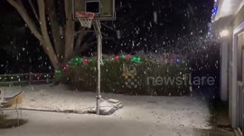 US: Storm Bringing Snow And Rain Hits Massachusetts Ahead Of Thanksgiving