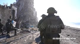 Israelis Patrol Wreckage Of Gaza