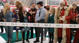 Tom Skinner and Louise Gookey open up this year's Ideal Home Show At Christmas