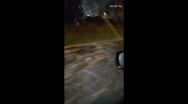 Dashcam recording of being caught in an intense hail storm *Unbelievable Happening*