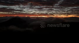 Spectacular Sunrise Captured in Time-Lapse at Haleakala National Park in Maui County, HI, USA