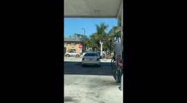 Car Drives Away With Gas Pump
