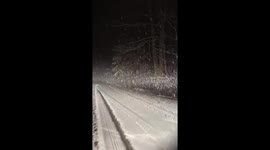 Winter's embrace: heavy snowfall blankets Savoy, Massachusetts