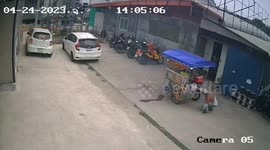 Vendor's meatball cart bursts into flame amid scorching heat