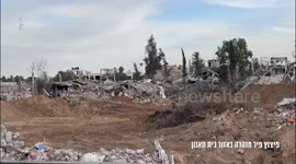 The IDF says its forces found and destroyed a Hamas tunnel shaft in the Beit Hanoun