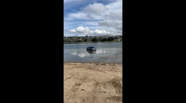 King Tide Turns Car To Island