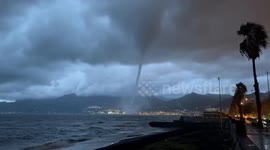 Waterspout sighted off Salerno coast: video captures spectacular phenomenon