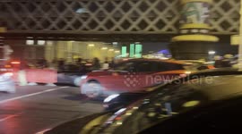 Rioters block roads, set vehicles on fire and loot Foot in Dublin city centre, Ireland