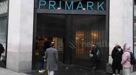 Black Friday: Handful of customers wait for opening of Primark's flagship store, unlike past years' frenzy