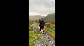 Man encourages partner to give love a 2nd chance with an ethereal surprise proposal in the mountains