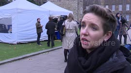Green Party co-leader reacts to autumn statement in London, UK