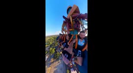 Range Of Emotions On Drop Tower Ride