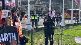 Activists in London call on world leaders to shift to a plant-based diet ahead of COP28