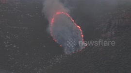 Mountain fire in Muizenberg, Cape Town
