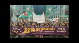 International Day for the elimination of Violence against Women in Madrid on 25 November, 2023. Thousands march in Madrid against macho violence.