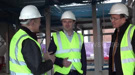 Ed Davey visits construction site of new GP surgery in Winchester