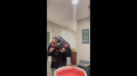 Ponytail Tangles In Home Baker's Hand Mixer