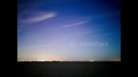 Northern Lights faintly visible from Kent, UK coast.
