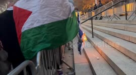 US: Pro-Palestine Protest Outside NYC American Museum Of Natural History