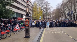 Israel anti-semitism March leaves from Strand