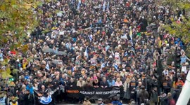 Tens of thousands march against anti-semitism in London