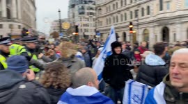 Riot police intervene as pro-Palestine, anti-Zionist orthodox Jews clash with pro-Israel protesters in London