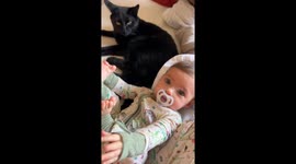 Cat Gets A Whiff of Baby's Blow Out