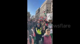 UK: Pro-Palestine Protesters March Through Central London Demanding Permanent Ceasefire