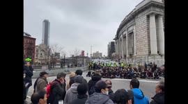 US: Pro-Palestine Protesters Block NYC’s Manhattan Bridge To Demand Ceasefire 3
