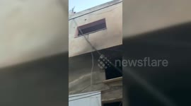 Devastation in the streets after Israeli arrest raid on Jenin, Palestine
