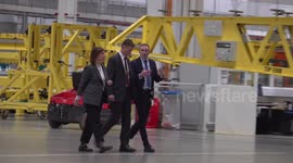 Chancellor Jeremy Hunt tours Airbus factory in North Wales
