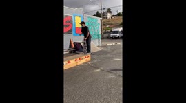 Skateboarding mishap: rider takes a tumble in Vista, CA