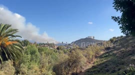 Rancho San Diego: Video footage captures distant mountain wild fire smoke