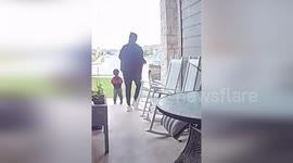 Terrifying moment Texas mum battles to pull bit bull off her 2-year-old son