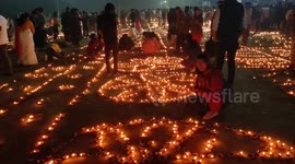 Big crowds light lamps on the banks of the Ganges in Varanasi for Kartik Purnima and Dev Deepawali