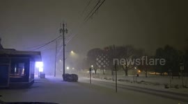 Heavy 'lake effect' snow blankets Dunkirk in upstate New York