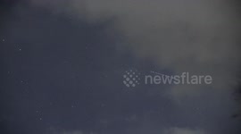 newest STARLINK satellite train G6-30 glimpsed in swiss skies just half a day after launch.