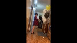 Ukrainian soldier's emotional return to Odessa unveils surprise balloon welcome