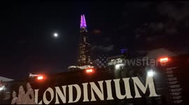 London: The Shard Is Lit Up For The Festive Period