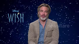 Chris Pine on new Disney musical Wish in London, UK