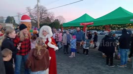 Mrs Claus Brings Friends to Aldergrove Tree Lighting Event in Langley, Canada