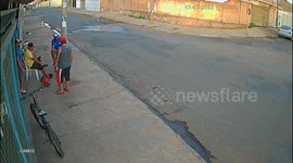 Hero With Dad Reflexes Saves Kid From Crashing Into Pole