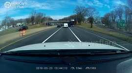 Car Carrier Loses its Cargo