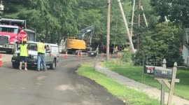 Driver Rams into Road Crew