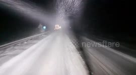 Winter's grip: A9 near Slochd Summit blanketed in heavy snow