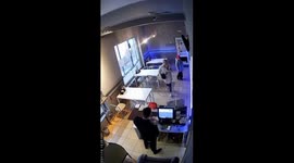 Unexpected chaos: hilarious counter mishap caught on camera in Ivanovo, Russia
